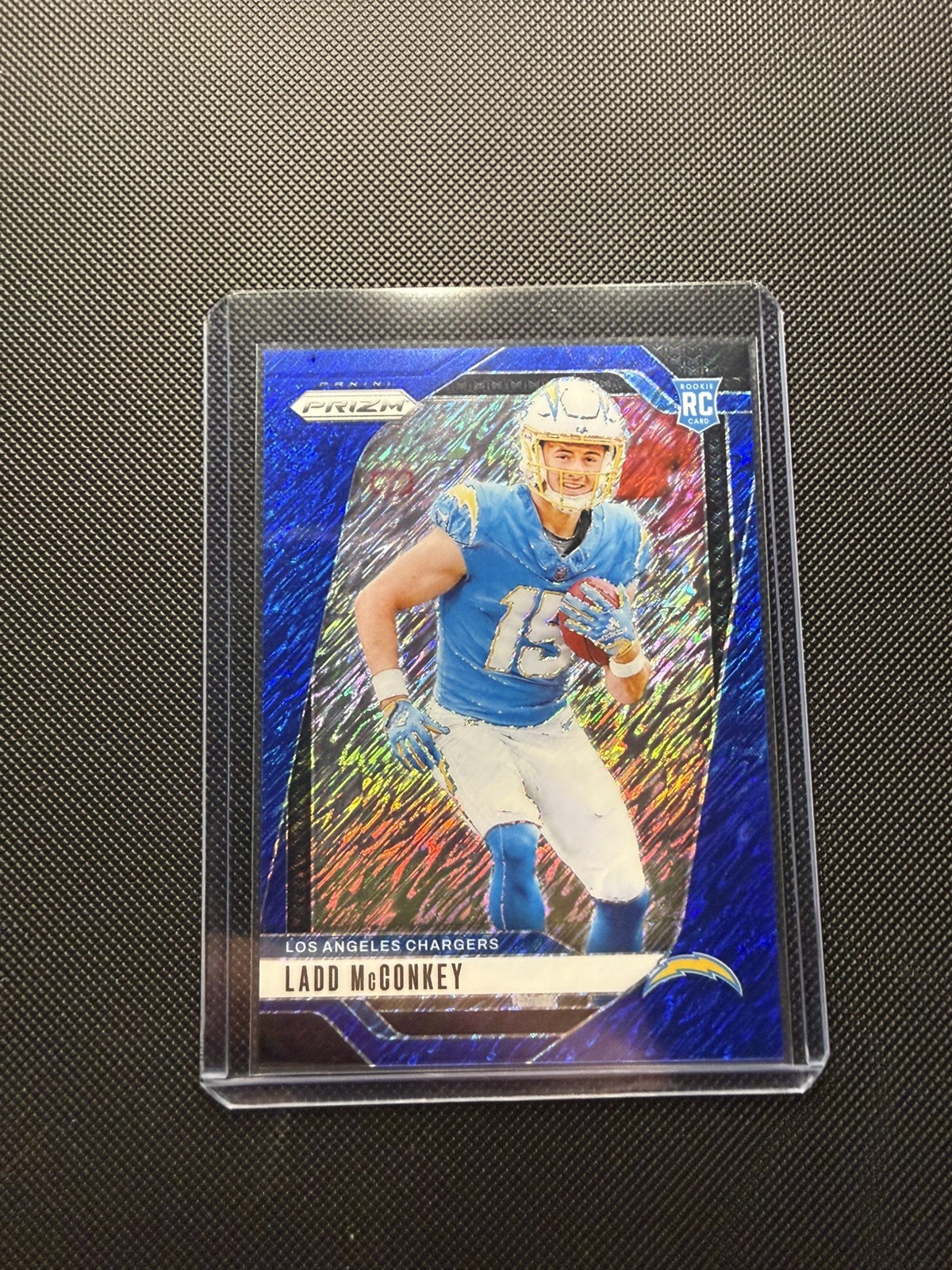 2024 Prizm Ladd McConkey Blue Shimmer RC# 365- *1/25