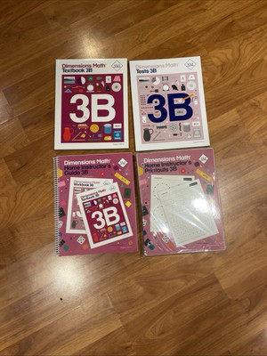 DIMENSIONS MATH 3B WITH TEACHERS GUIDE WORKBOOK  TEXTBOOK  & TESTS BOOK ALL NEW