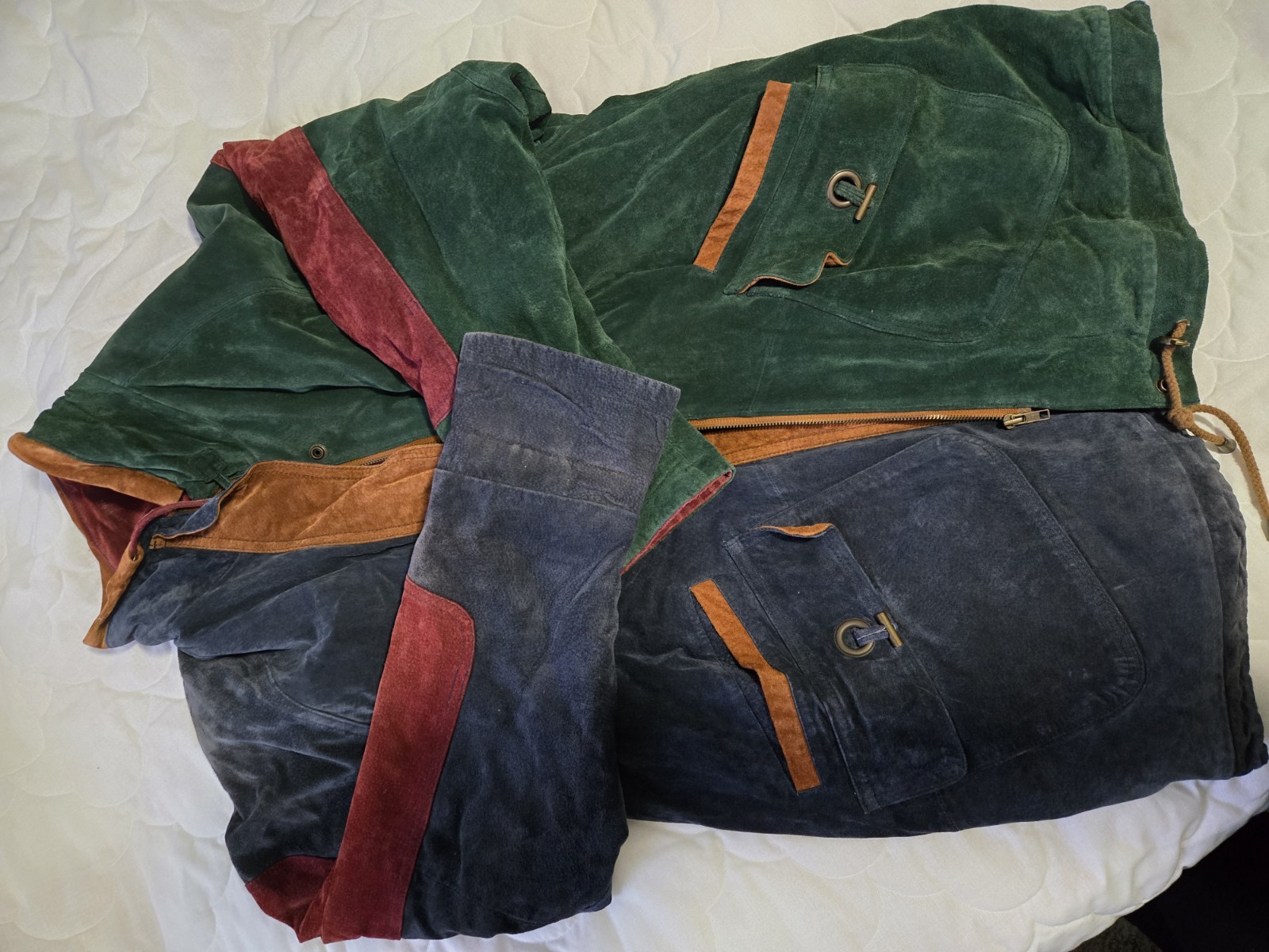 Vintage Gitano Colorblock Long Jacket 1X - image 2