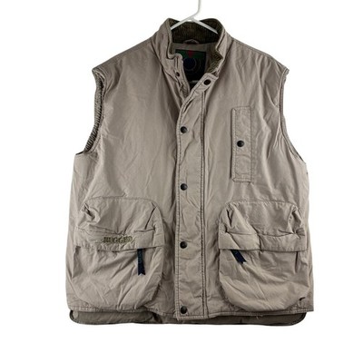 Vtg St Johns Bay Rugged Down Waterfowl Puffer Vest Men Large 100% Cotton READ