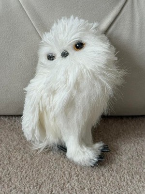 Vintage flauschige weiße Schneeeule Christbaumschmuck Dekor Winter 6''