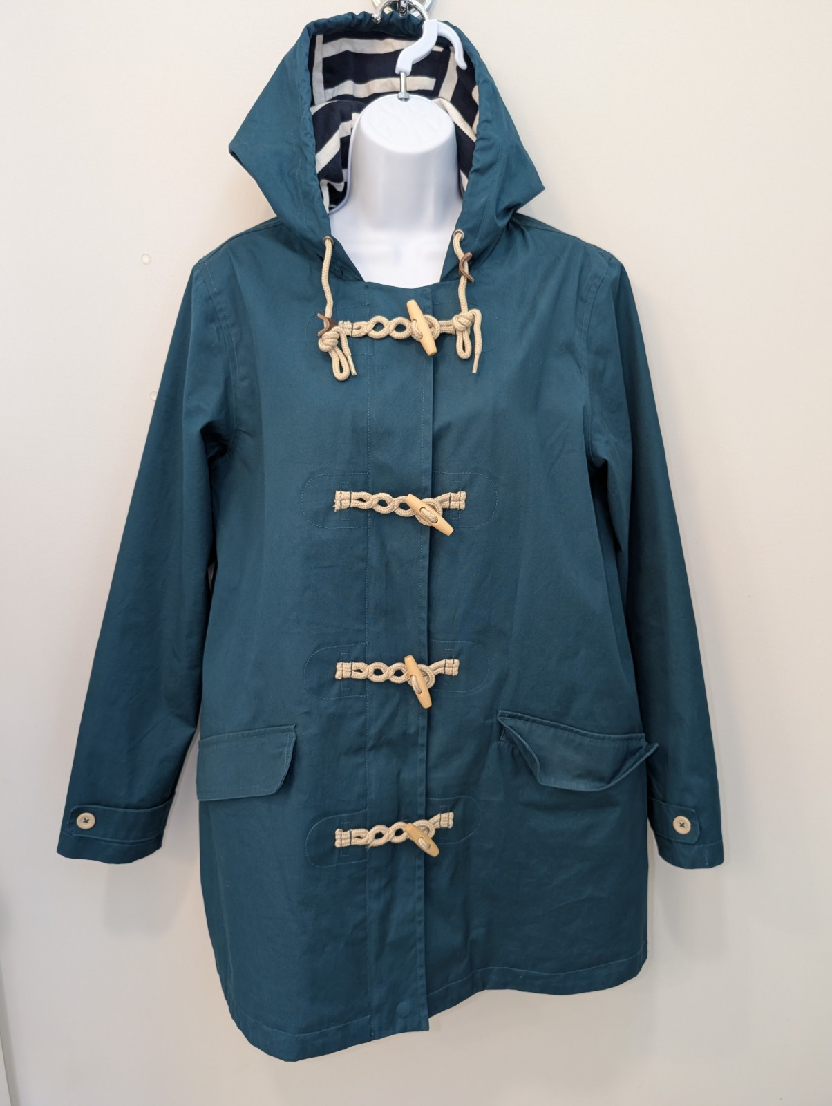 Women's Seasalt Cornwall Long Seafolly Jacket Rain Coat Emerald Green UK 14 (10)