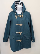 Women's Seasalt Cornwall Long Seafolly Jacket Rain Coat Emerald Green UK 14 10 
