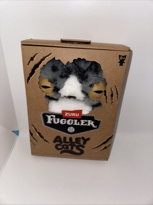 Fuggler Alley Cats Wide Eyed Cat Grey Stuffed Animal New In Box