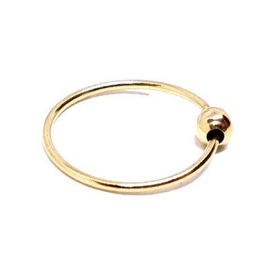 Anello Naso Oro Giallo 9 Carati 10 Mm Anello Cerchio 22 G (0,6 - Foto 5