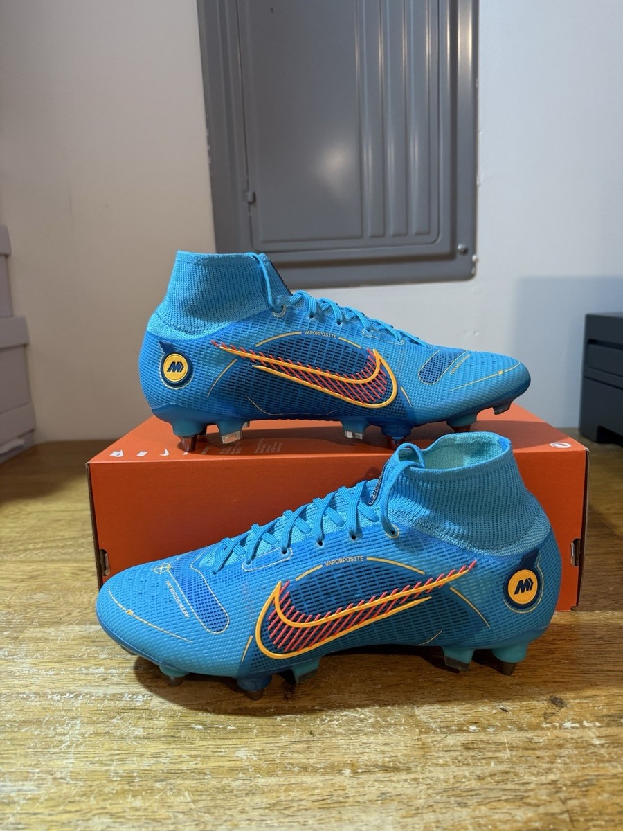 Men's Size 9.5-Nike Mercurial Superfly 8 Elite SG-Pro 'Chlorine