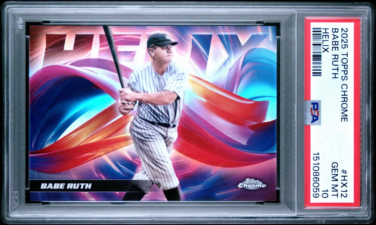 2025 Topps Chrome - Babe Ruth Helix #HX-12 CASE HIT Yankees - PSA 10