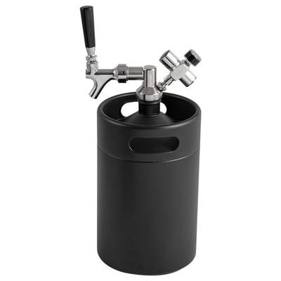 #ad 5L 304 Stainless Steel Beer Growler Mini Keg CO2 Regulator Pressure Display $216.99