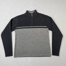 Eddie Bauer EBTEK Wool 1/4 Zip Sweater Womens Small Petite VTG Pullover