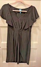 COOP Barneys New York Silk Dress – Dark Charcoal – Size L  – Pre-Owned