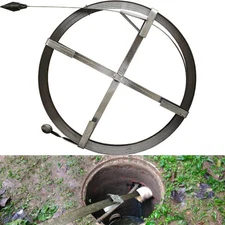 Heavy Duty 98.4ft Sewer Drain Snake Manual Flat Steel Dredge Tool Outdoor Use