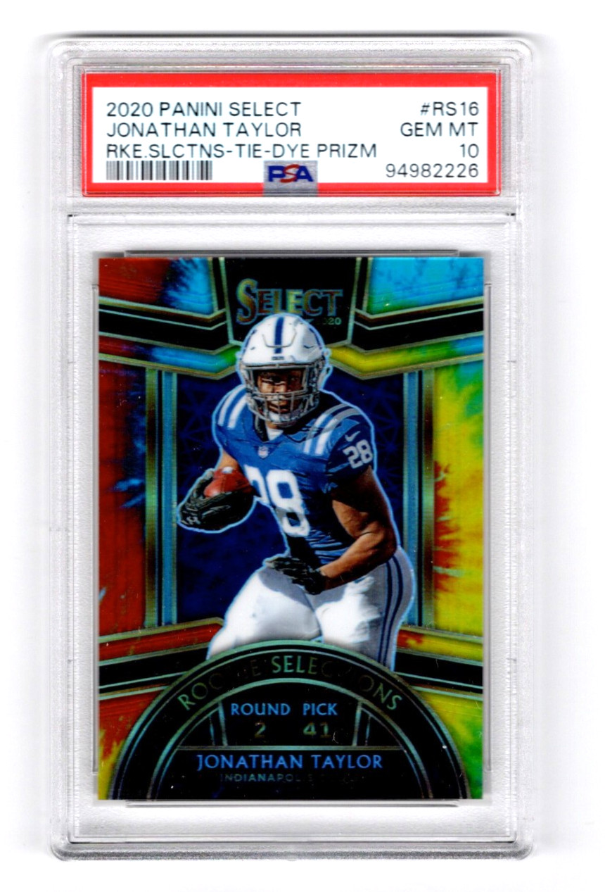 Jonathan Taylor Panini Select Rookie Selections #RS16 Tie-Dye