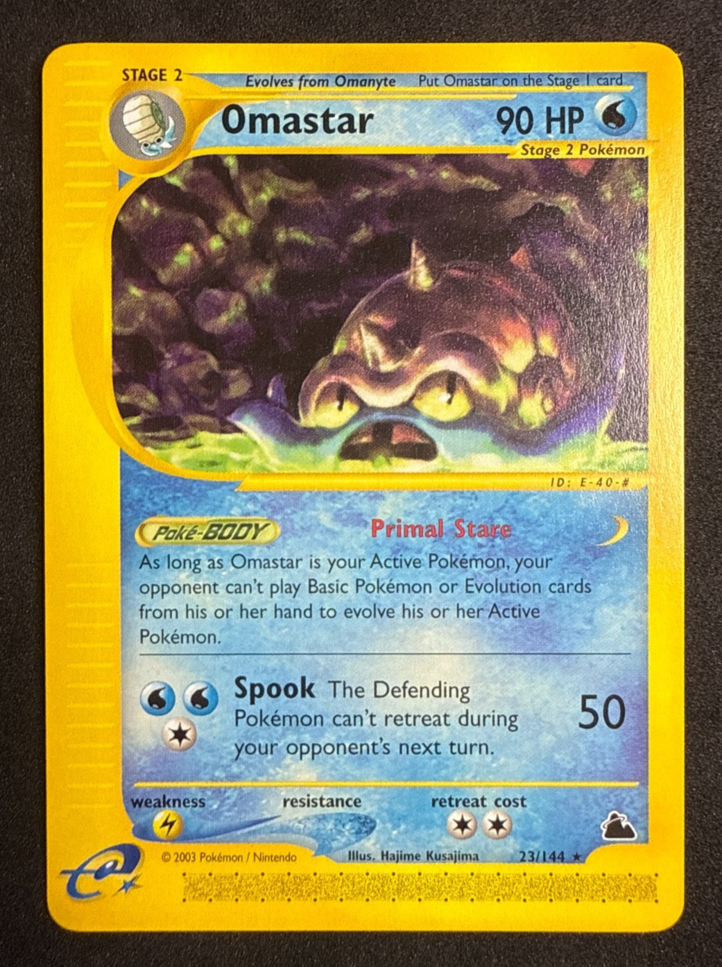 Omastar Rare Skyridge 23/144 Pokemon Card TCG NM/MT