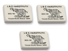 3x Radiergummi Elefant KOH-I-NOOR 300/40 klassischer Radierer f&uuml;r Bleistifte