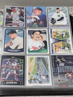 Baseball Card Binder Lot 500+ Cards Griffey Trout Jeter Rookies Inserts Etc.