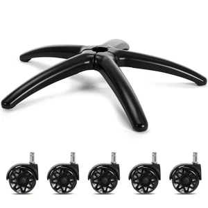 28 Inch Office Gaming Chair Metal Base Part with 5 Wheels, Heavy Duty 2600 Lb...