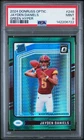 6722 Jayden Daniels 2024 Panini Donruss Optic 248 Green Hyper Rated Rookie PSA 9