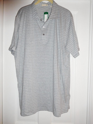 Polo Shirt - Tasc Performance Everywear Tidal GRAY Stripe - Size XXL - NWT