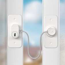 Window Safety Lock, 2 Packs for UPVC No Drilling Window Restrictor Self Adhesive