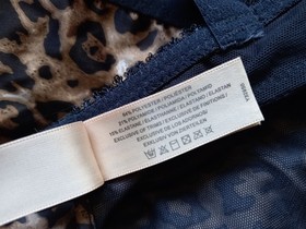 Dita Von Teese Von Follies Leopard Print Black Stretch Fitted Corset Basque 34D