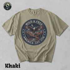 Wild and Free Retro Comfort Tee Nature Adventure Graphic