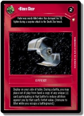 Blown Clear Star Wars CCG Decipher Special Edition