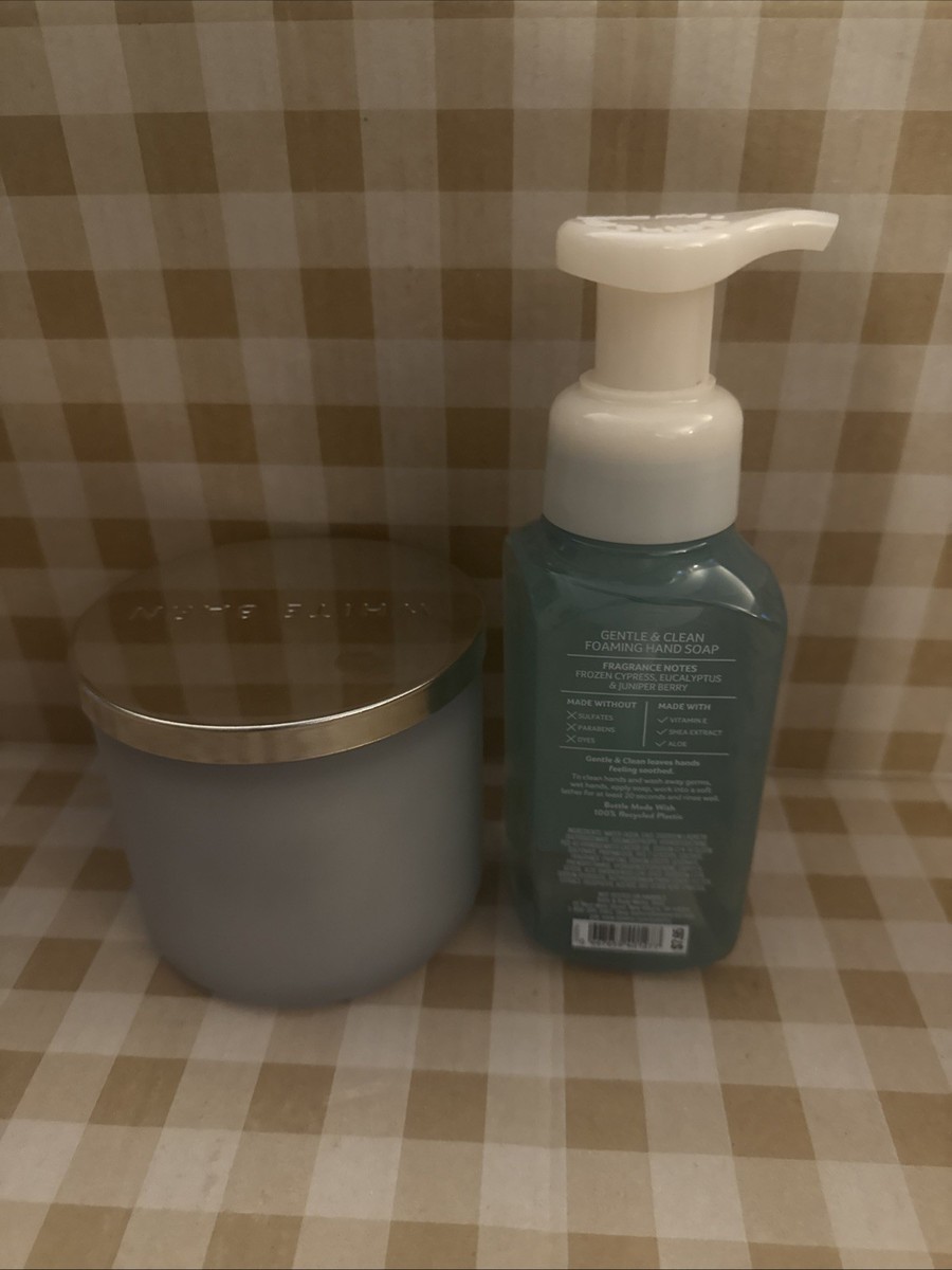 Bath & Body Works White Barn FROZEN LAKE 🥶 3-Wick Candle Foaming