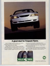 1994 Vtg Print Ad Kelly Charger Performance Tires White Ford Mustang Promo Art 1994 Vtg Print Ad Kelly Charger Performance Tires White Ford Mustang Promo Art
