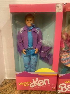 Set De Jeu Barbie Western Fun Barbecue Mattel 1989 - Occasion Avec Boîte, Barbie Et Ken