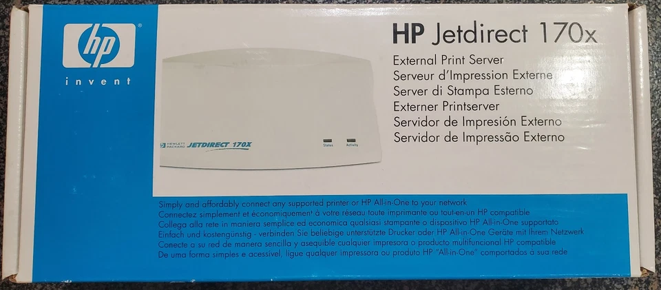 NEW SEALED HP Jetdirect 170x External Print Server Parallel Port 10Base-T J3258G - Image 2 of 4