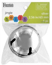 Essentials By Leisure Arts Jingle Bell 2.56in Silver 1pc - Large Silver Craft