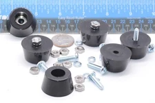 1” Diameter x 3/4” Tall Rubber Feet w #10-24 Hardware. Electronics, Computers