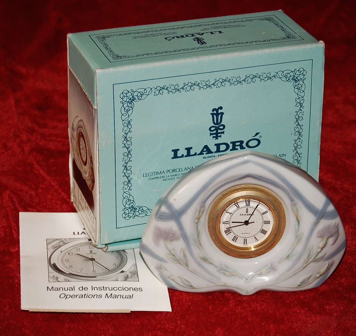 LLADRO Porcelain SEGOVIA CLOCK Small Var. In Original Box! 1980's