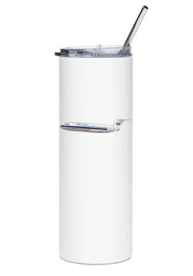 Britt Airways BAC One-Eleven Stainless Steel Water Tumbler with straw - 20oz.