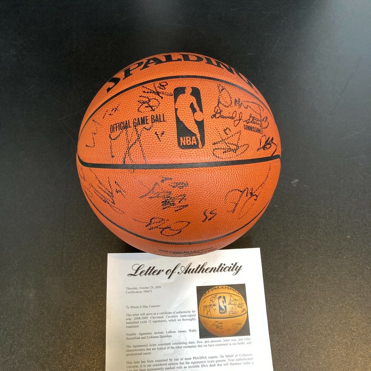 Lebron James 2008-2009 Cleveland Cavaliers Team Signed Game