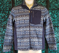 VINEYARD VINES JACKET YOUTH LARGE 16 FAIR ISLE FLEECE ZIP BLUE LONG SLEEVE
