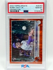 BOBBY WITT JR 2022 TOPPS UPDATE ORANGE FOIL 39/299 PSA 10 ROOKIE RC #US187 JC