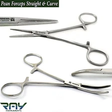 Surgical Artery Hemostatic Locking Clamps Needle Holder Forceps Straight & Curve