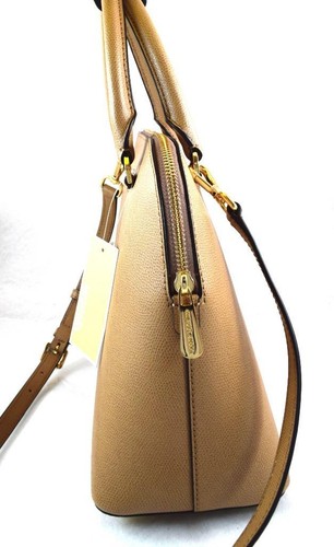 authentic new nwt michael kors leather $298 cindy brown satchel