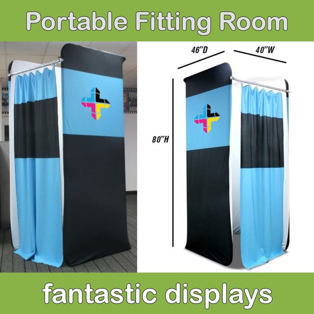 Portable Pop Up Dressing Room Custom Printed for Retail Clothing