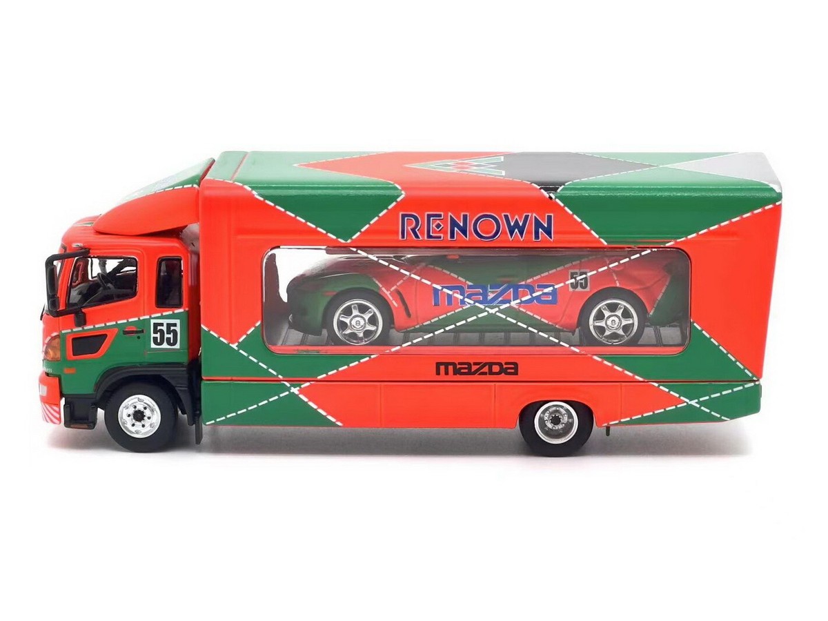 Shadow Pro 1/64 Scale Mitsubishi Fuso Figher & MX5 Racecar Diecast