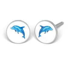 STUDEX Medical Ear Studs DOLPHIN Ø5mm Silver Anti-allergic