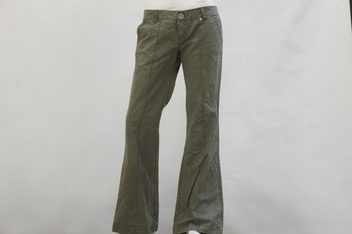 Vintage Low Cut waist Flared Green Pants By O'neill Boho Hippe - Picture 8 of 8
