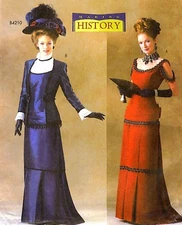 WOW! MISS VICTORIAN DRESS TITANIC GOWN JACKET SEWING PATTERN 6-10 Butterick 4212