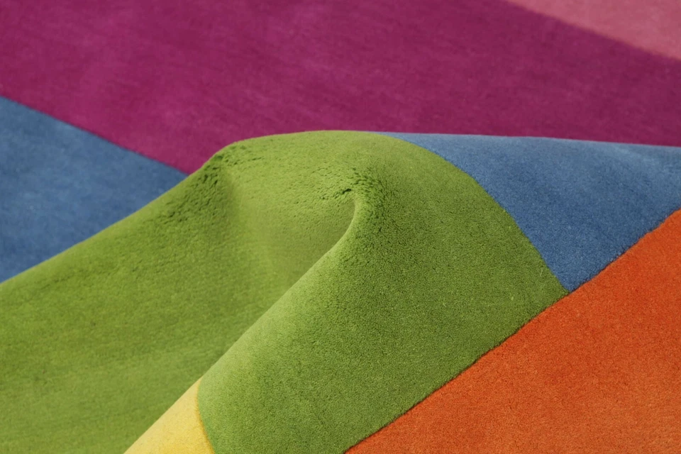 Jema Multi-Color Handgetuftet 100% Wolle Weich Bereich Teppich - Bild 4 von 4