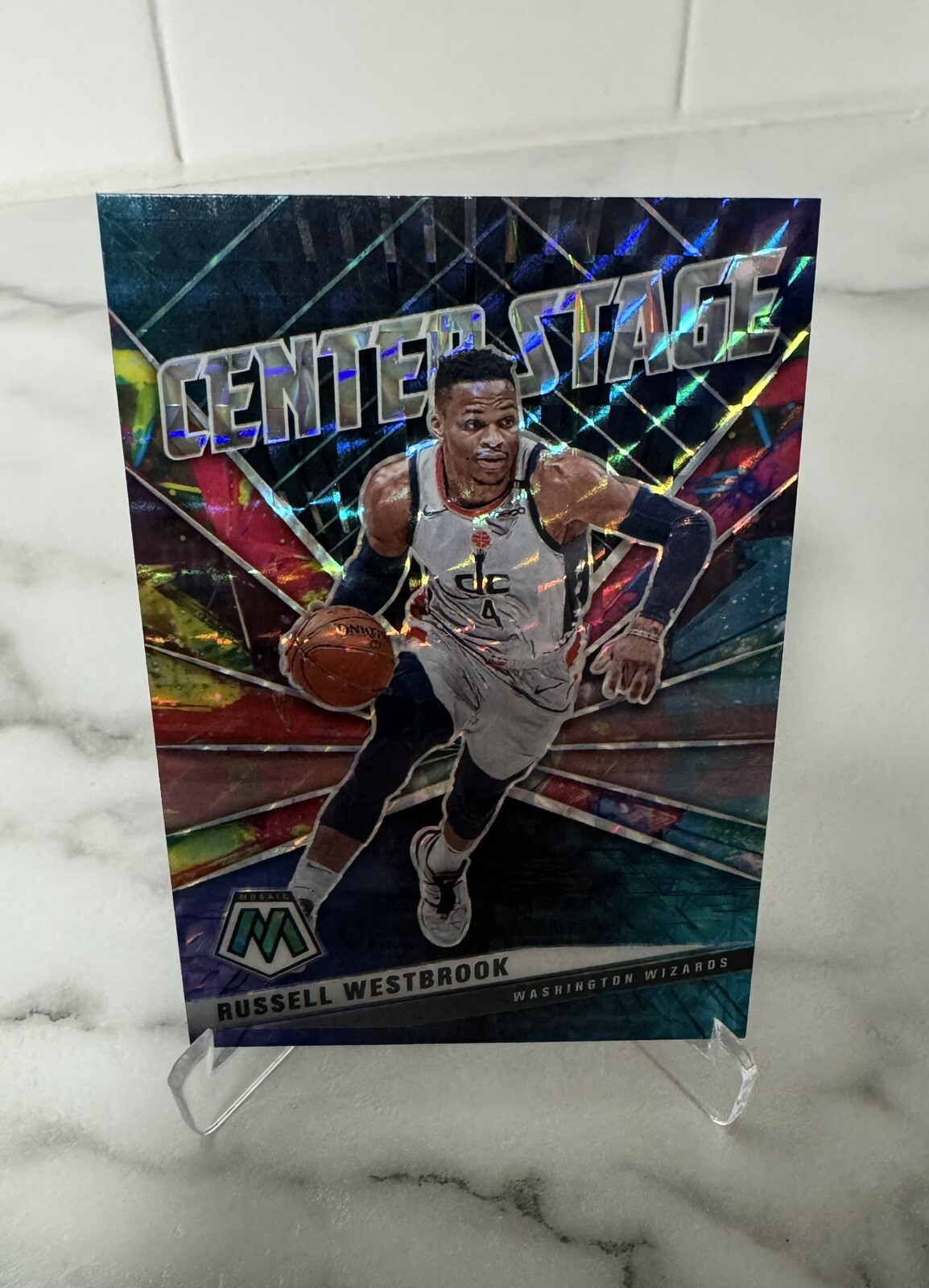2020-21 Panini Mosaic Russell Westbrook Center Stage Insert. Clippers! Case Hit!
