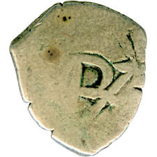 ☆ MAZORCA DE PLATA PIRATA ☆ PLATA HISPANA • COLONIAL 1/2 REAL FELIPE V ☆ POTOSÍ ☆ D0102