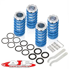 Blue JDM Adjustable Sleeve Coilover Coil Spring Kit For Integra Civic CRX DelSol