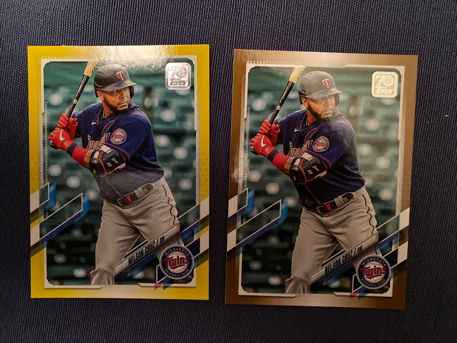 2021 Topps Series 1 Baseball #219 NELSON CRUZ Gold Yellow Parallel LOT Twins