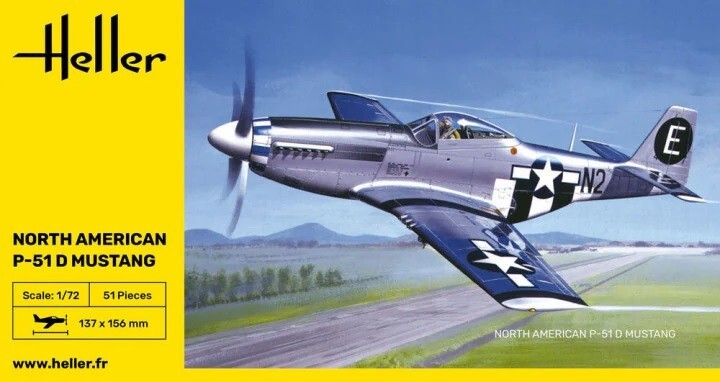 Heller 80268 1:72nd scale North American P-51 D Mustang